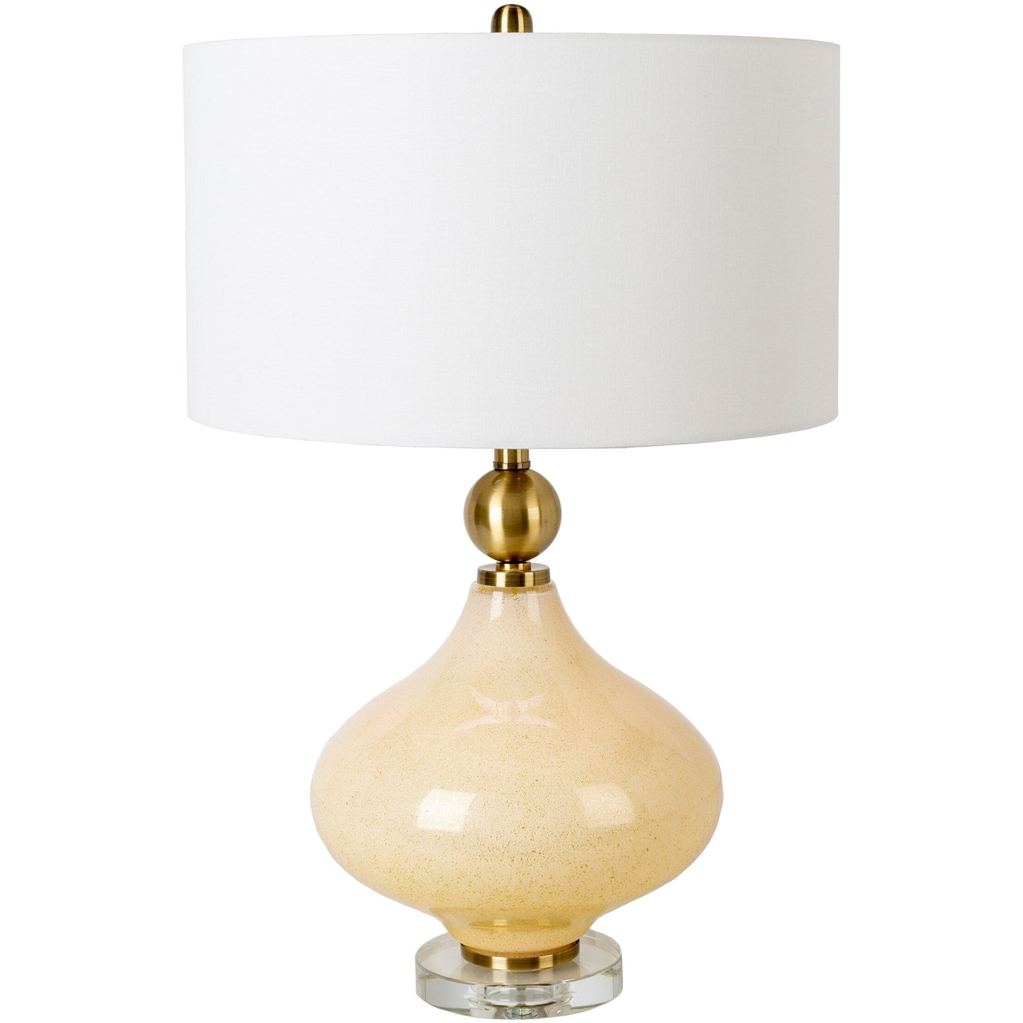 Zayaan Tischlampe aus bemaltem Glas in Kürbisform