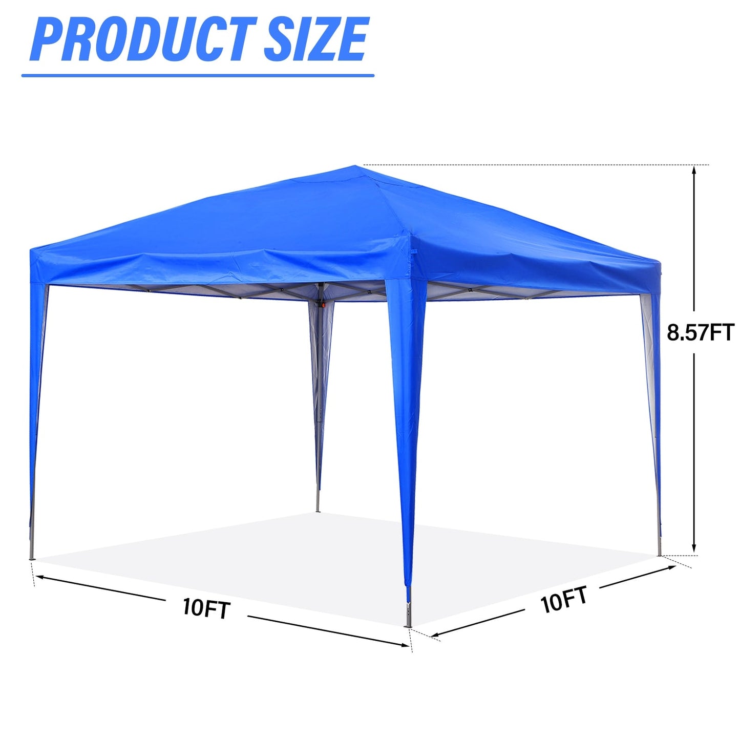 Zenova Pop-Up-Zelt für den Außenbereich, 3,0 x 3,0 m, für Terrassenpavillon, Party- und Hochzeitszelt