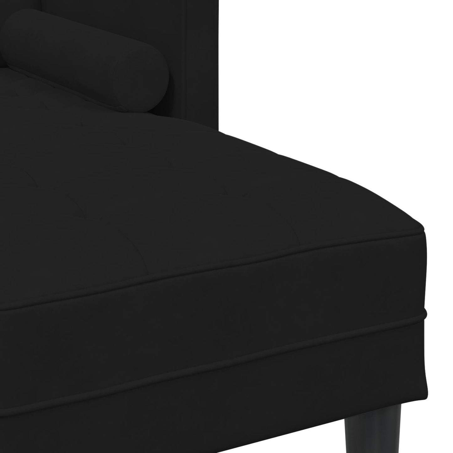 vidaXL Garden Sofa L-Shaped Black/Dark Grey/Light Grey Velvet - 68.1 x 51.6 x 26.4
