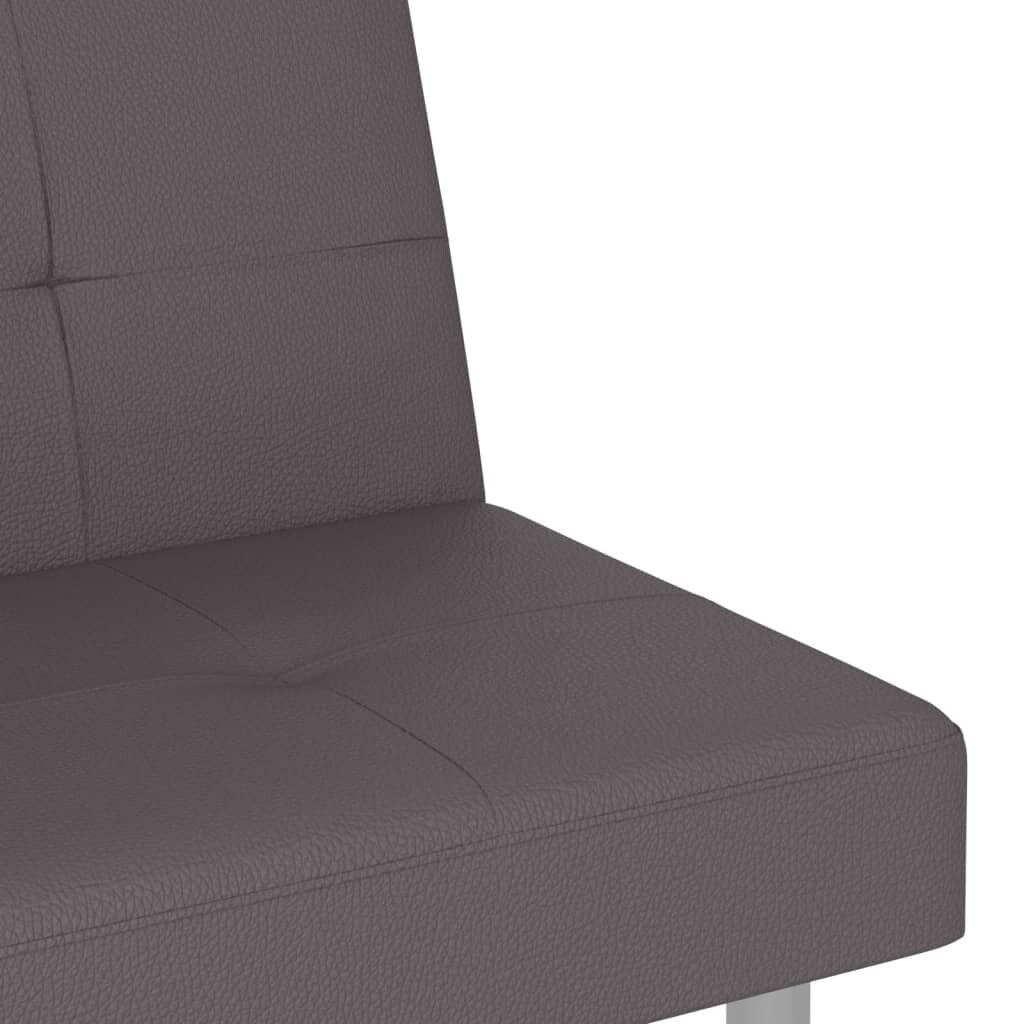 vidaXL Sofa Bed Foldable Sleeper Sofa Couch Bed with Cup Holders Faux Leather - 78.7 x 35 x 27.6