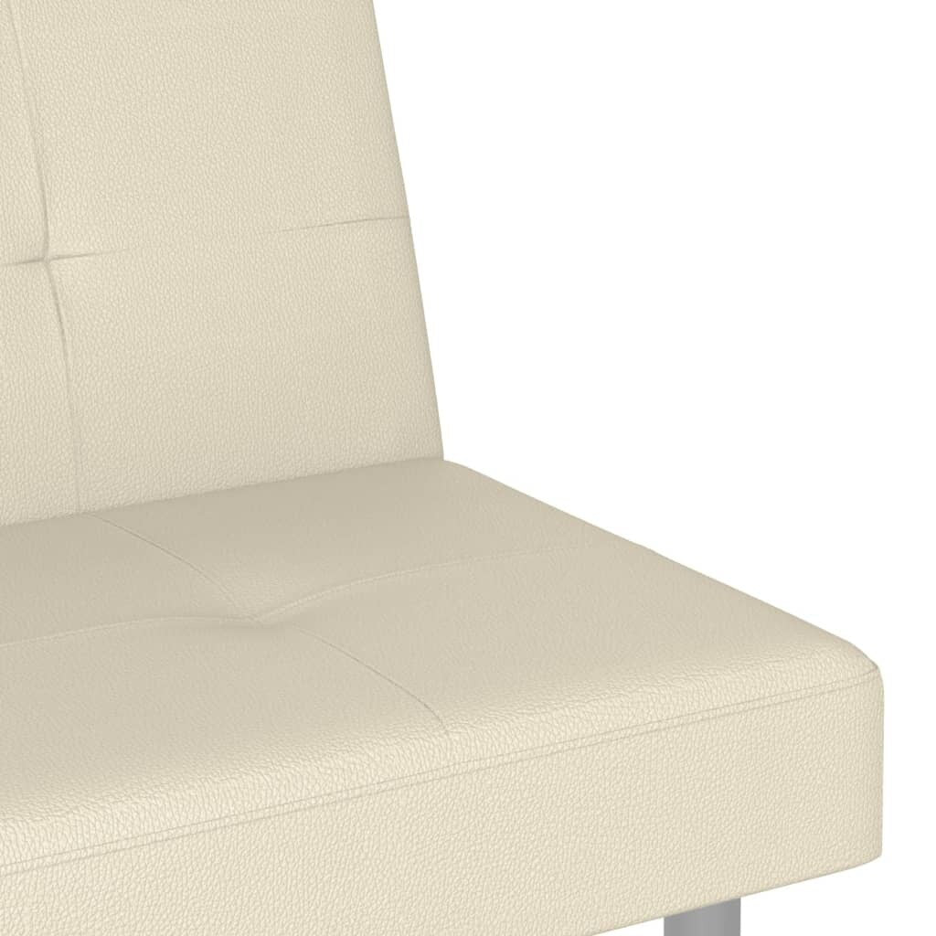 vidaXL Sofa Bed Foldable Sleeper Sofa Couch Bed with Cup Holders Faux Leather - 78.7 x 35 x 27.6