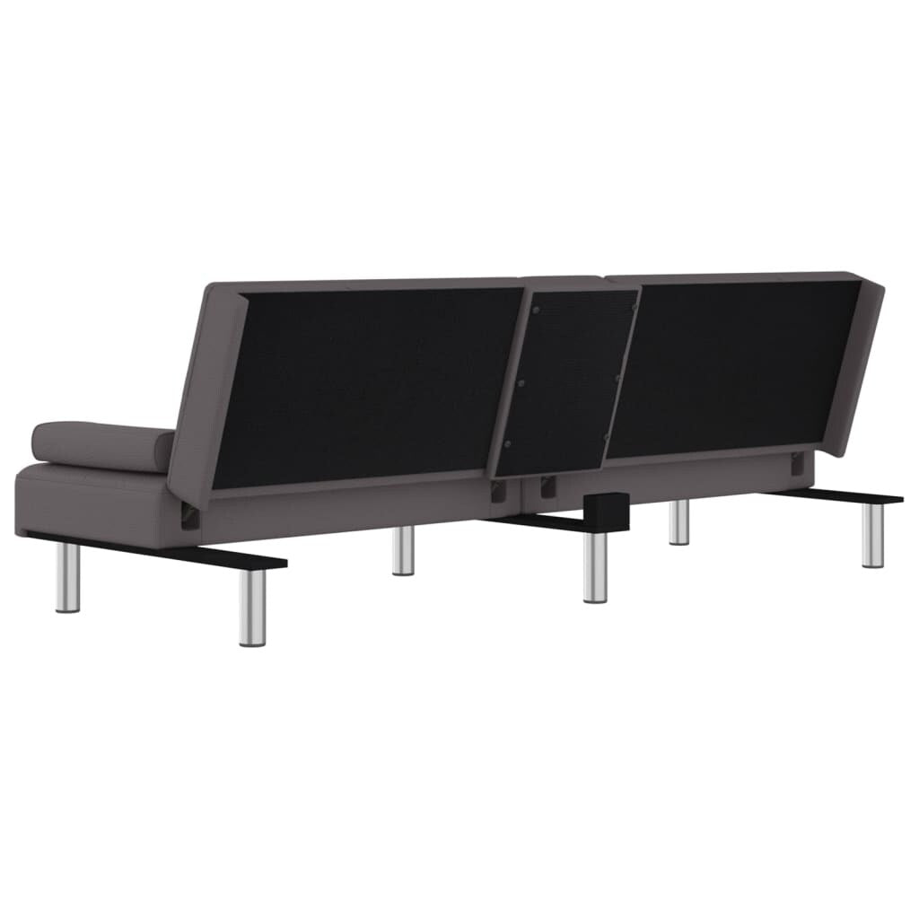 vidaXL Sofa Bed Foldable Sleeper Sofa Couch Bed with Cup Holders Faux Leather - 78.7 x 35 x 27.6