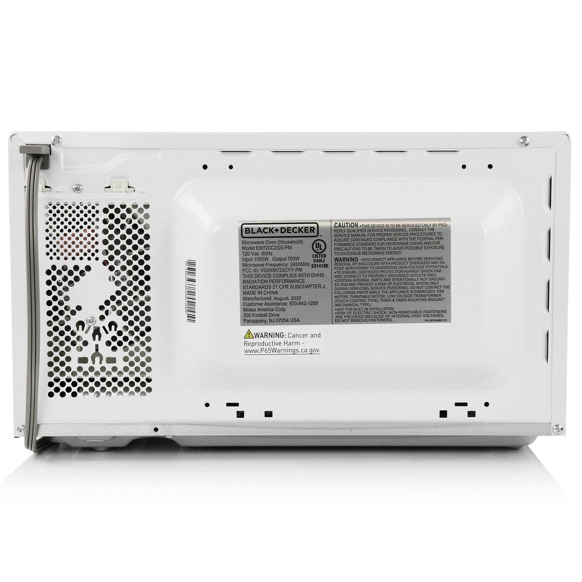 0,7 Kubikfuß 700 Watt LED Digital-Mikrowelle in Weiß mit Kindersicherung
