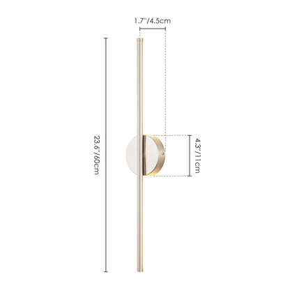 1-flammig 23,6 Zoll Moderne lineare dimmbare integrierte LED-Badezimmer-Wandleuchte