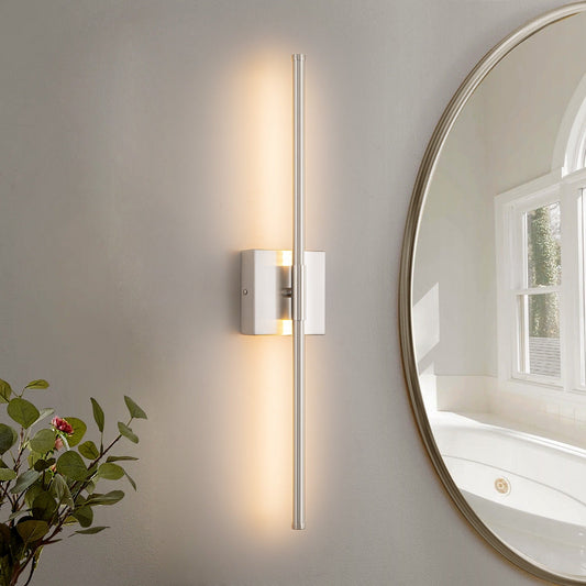 1-flammig 23,6 Zoll Moderne lineare dimmbare integrierte LED-Badezimmer-Wandleuchte