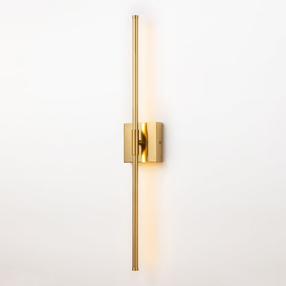 1-flammige, moderne, lange, lineare Wandleuchte in Schwarz/Gold/Nickel, dimmbare LED-Badezimmer-Waschtischleuchte