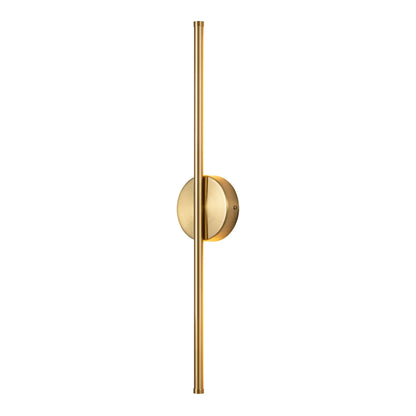 1-flammige, moderne, lange, lineare Wandleuchte in Schwarz/Gold/Nickel, dimmbare LED-Badezimmer-Waschtischleuchte