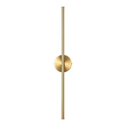 1-flammige, moderne, lange, lineare Wandleuchte in Schwarz/Gold/Nickel, dimmbare LED-Badezimmer-Waschtischleuchte