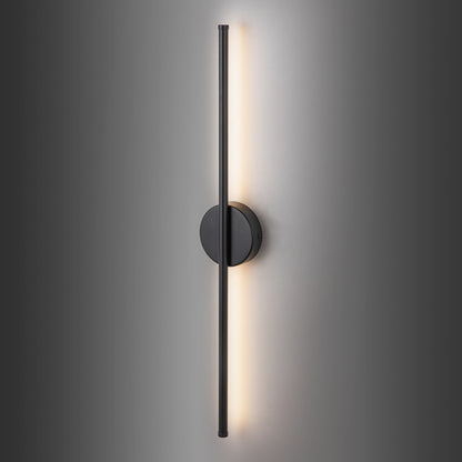 1-flammige, moderne, lange, lineare Wandleuchte in Schwarz/Gold/Nickel, dimmbare LED-Badezimmer-Waschtischleuchte