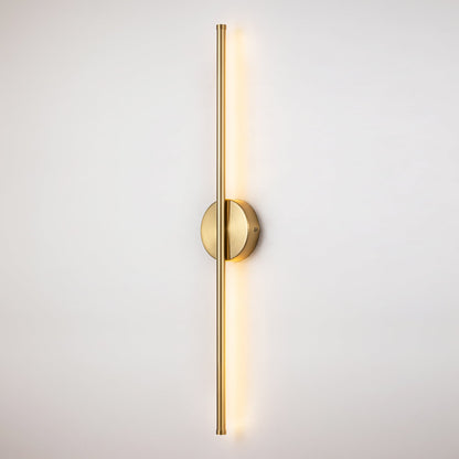 1-flammige, moderne, lange, lineare Wandleuchte in Schwarz/Gold/Nickel, dimmbare LED-Badezimmer-Waschtischleuchte