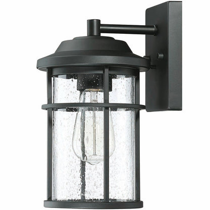 1 Licht Schwarz Coastal Barn Dome Outdoor Wandlaterne Klarglas
