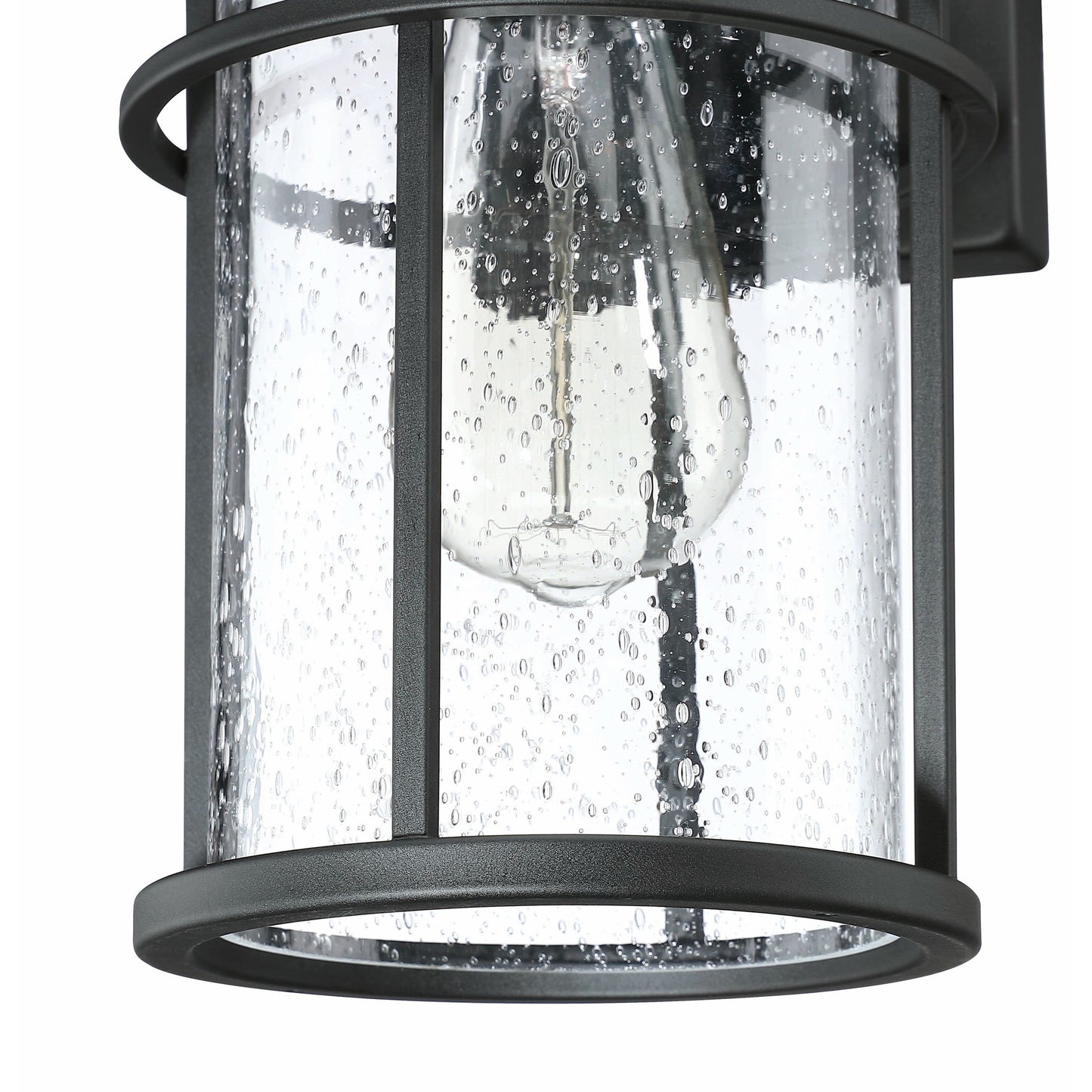 1 Licht Schwarz Coastal Barn Dome Outdoor Wandlaterne Klarglas