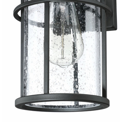 1 Licht Schwarz Coastal Barn Dome Outdoor Wandlaterne Klarglas