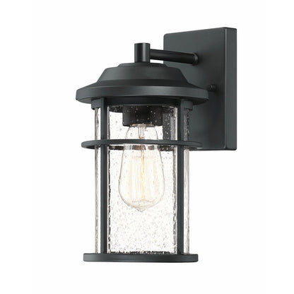 1 Licht Schwarz Coastal Barn Dome Outdoor Wandlaterne Klarglas