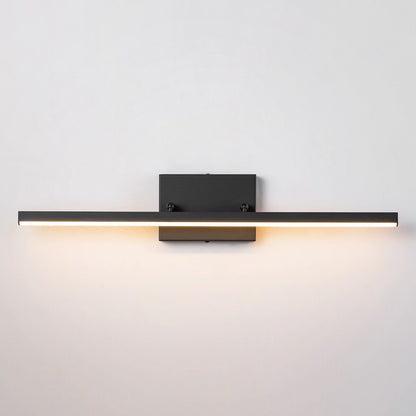 Moderne, lineare, schwarze Badezimmer-Waschtischleuchte mit 1 Licht, Farbwechsel, dimmbar, drehbar, integrierte LED-Wandleuchte