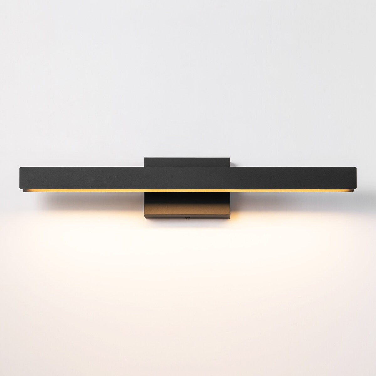 Moderne, lineare, schwarze Badezimmer-Waschtischleuchte mit 1 Licht, Farbwechsel, dimmbar, drehbar, integrierte LED-Wandleuchte