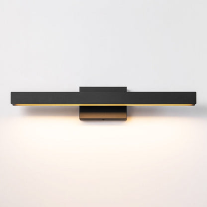 Moderne, lineare, schwarze Badezimmer-Waschtischleuchte mit 1 Licht, Farbwechsel, dimmbar, drehbar, integrierte LED-Wandleuchte