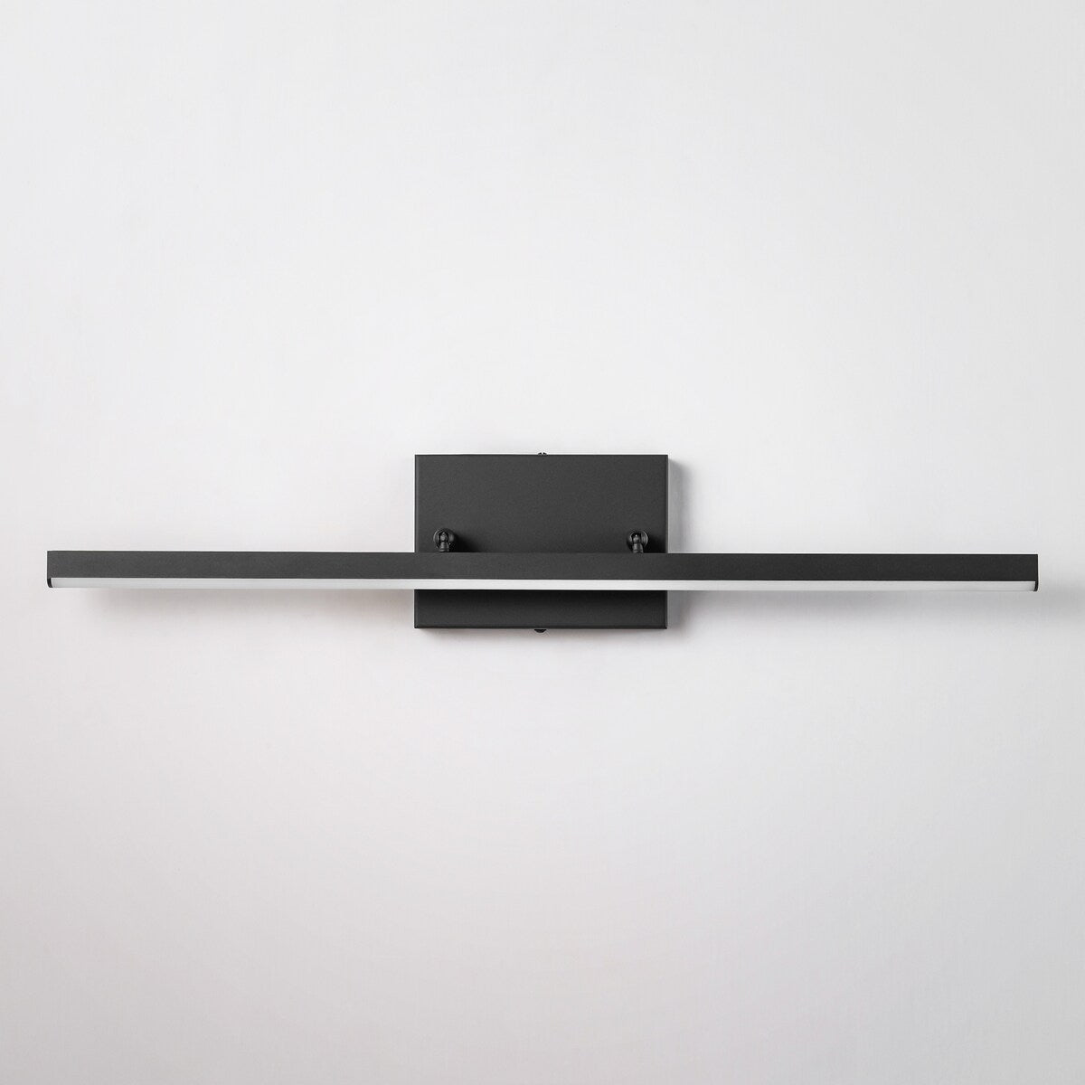 Moderne, lineare, schwarze Badezimmer-Waschtischleuchte mit 1 Licht, Farbwechsel, dimmbar, drehbar, integrierte LED-Wandleuchte