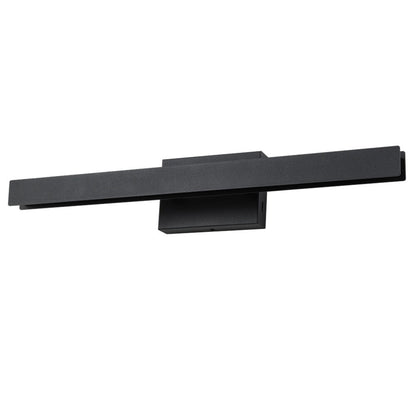 Moderne, lineare, schwarze Badezimmer-Waschtischleuchte mit 1 Licht, Farbwechsel, dimmbar, drehbar, integrierte LED-Wandleuchte