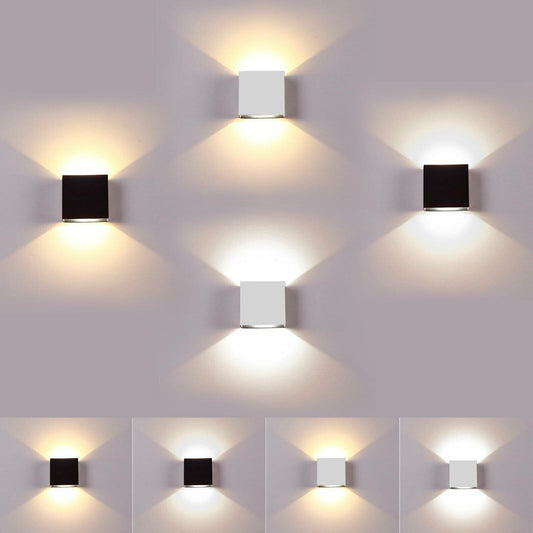 1 Stück LED-Wandleuchten Up Down Cube Wandleuchte