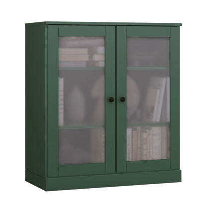 Bücherregal mit 3 Regalböden aus 100 % Massivholz und optionalen Türen von Palace Imports