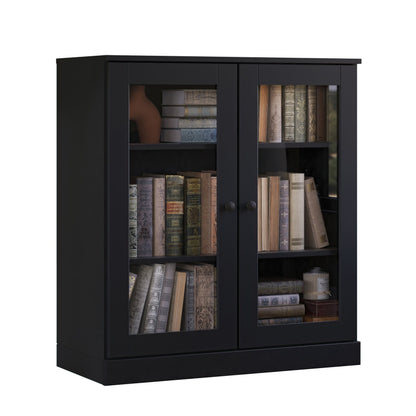 Bücherregal mit 3 Regalböden aus 100 % Massivholz und optionalen Türen von Palace Imports