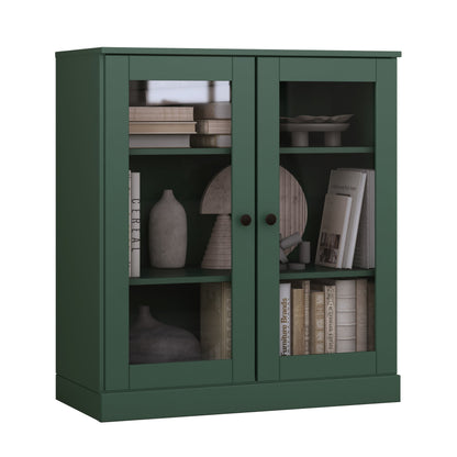 Bücherregal mit 3 Regalböden aus 100 % Massivholz und optionalen Türen von Palace Imports
