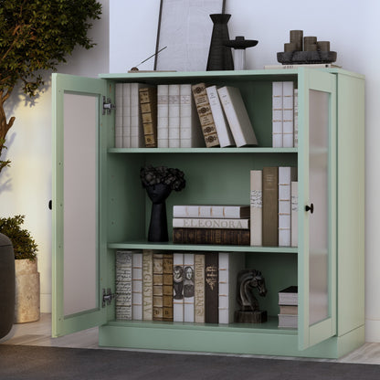 Bücherregal mit 3 Regalböden aus 100 % Massivholz und optionalen Türen von Palace Imports