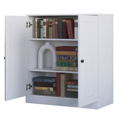 Bücherregal mit 3 Regalböden aus 100 % Massivholz und optionalen Türen von Palace Imports
