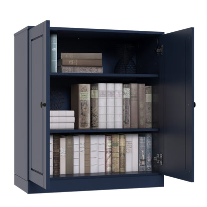Bücherregal mit 3 Regalböden aus 100 % Massivholz und optionalen Türen von Palace Imports