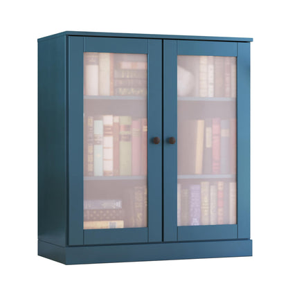 Bücherregal mit 3 Regalböden aus 100 % Massivholz und optionalen Türen von Palace Imports