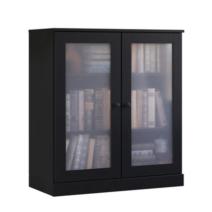 Bücherregal mit 3 Regalböden aus 100 % Massivholz und optionalen Türen von Palace Imports