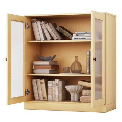 Bücherregal mit 3 Regalböden aus 100 % Massivholz und optionalen Türen von Palace Imports