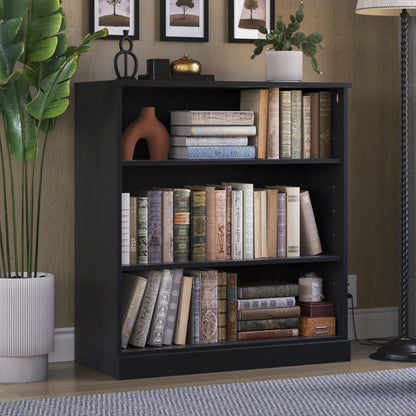 Bücherregal mit 3 Regalböden aus 100 % Massivholz und optionalen Türen von Palace Imports