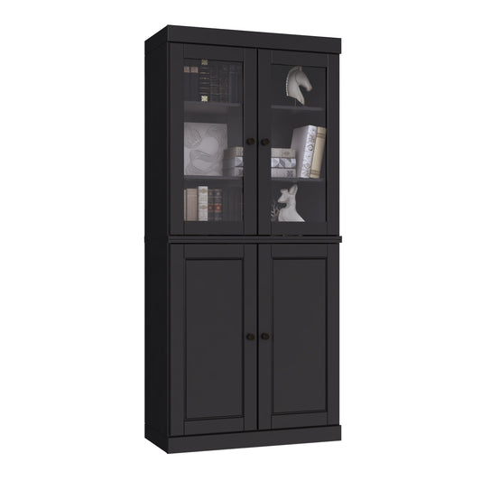 Bücherregal mit 6 Regalböden aus 100 % Massivholz und optionalen Türen von Palace Imports