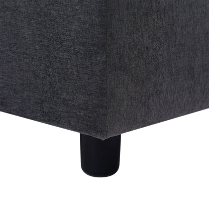 102.4'' L-Shaped Polyester Sectional Sofa with Reversible Footstool, Thick Cushions, and Durable Plastic Legs