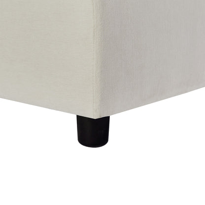 102.4'' L-Shaped Polyester Sectional Sofa with Reversible Footstool, Thick Cushions, and Durable Plastic Legs