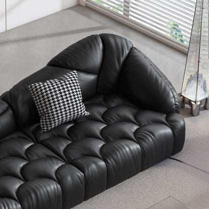 104.3 Leather Upholstered Sofa - 104.3 x 45.3