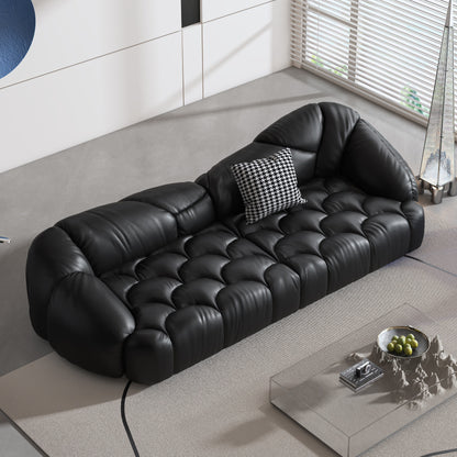 104.3 Leather Upholstered Sofa - 104.3 x 45.3
