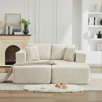 106 Cloud Sectional Couch Double Chaise Lounges,Deep Seat Modern Modular Sofa For Living Room,No Assembly Required