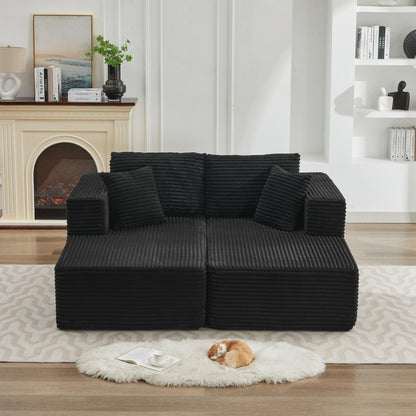 106 Cloud Sectional Couch Double Chaise Lounges,Deep Seat Modern Modular Sofa For Living Room,No Assembly Required