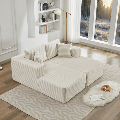 106 Cloud Sectional Couch Double Chaise Lounges,Deep Seat Modern Modular Sofa For Living Room,No Assembly Required