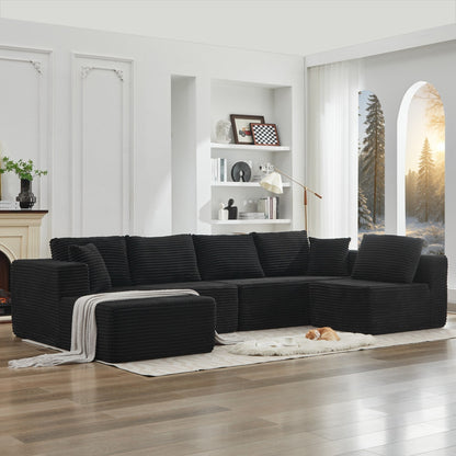 106 Cloud Sectional Couch L-Shape With Left Facing Chaise,Deep Seat Modern Modular Sofa For Living Room,No Assembly Required