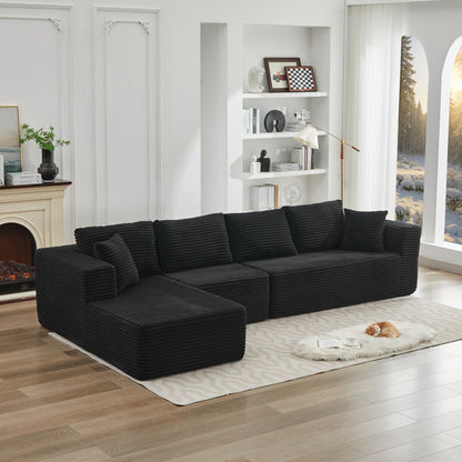 106 Cloud Sectional Couch L-Shape With Left Facing Chaise,Deep Seat Modern Modular Sofa For Living Room,No Assembly Required