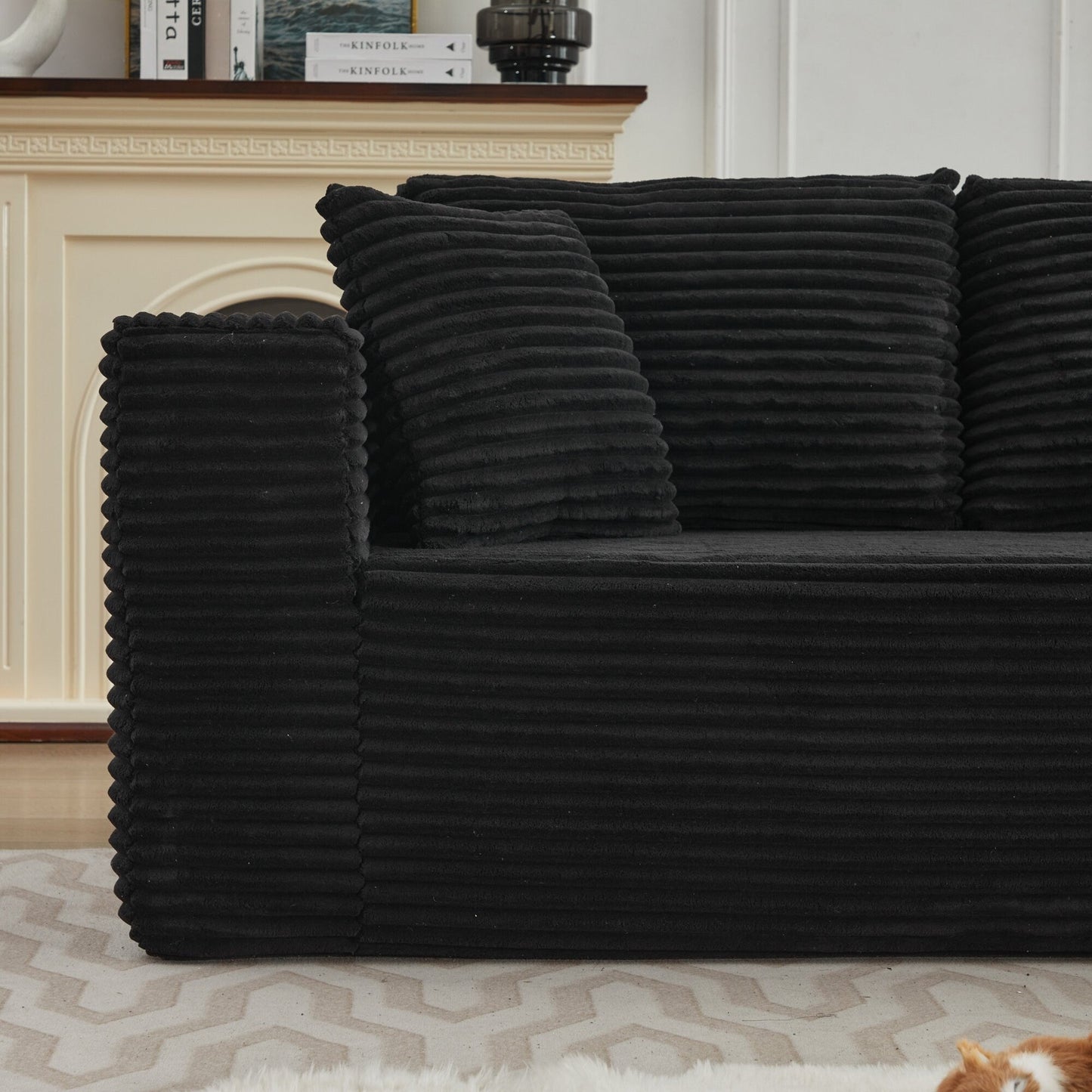 106 Cloud Sectional Couch L-Shape With Right Facing Chaise,Deep Seat Modern Modular Sofa For Living Room,No Assembly Required