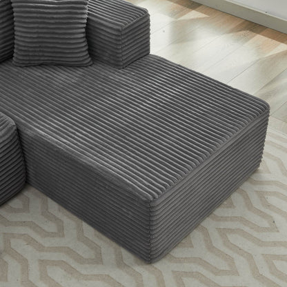 106 Cloud Sectional Couch L-Shape With Right Facing Chaise,Deep Seat Modern Modular Sofa For Living Room,No Assembly Required