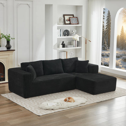 106 Cloud Sectional Couch L-Shape With Right Facing Chaise,Deep Seat Modern Modular Sofa For Living Room,No Assembly Required