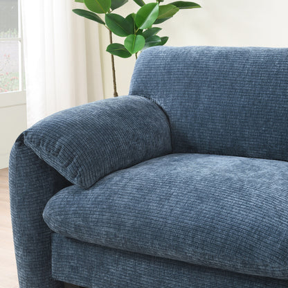 108 Inch Modular Chenille Sectional Sofa with USB and Type-C Ports, Phone Holders, Side Storage Pockets, Movable Ottoman
