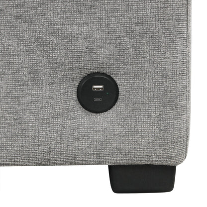108 Inch Modular UâShaped Sectional Sofa with Pull Out Sleeper, USB Ports and Dual Cup Holders for Living Room