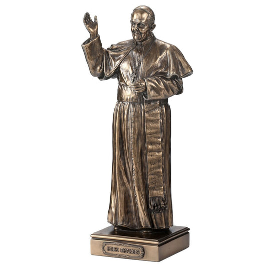 11.02 H PAPST FRANZISKUS Kaltgussbronze - 3,74 x 4,33 x 11,02